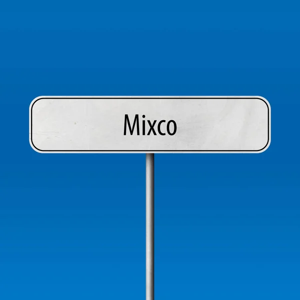 Mixco Znak Města Místo Názvu Znamení — Stock fotografie
