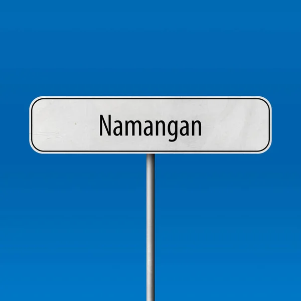 Ναμανγκάν Πόλη Σημάδι Είσοδος Όνομα Τόπος — Φωτογραφία Αρχείου