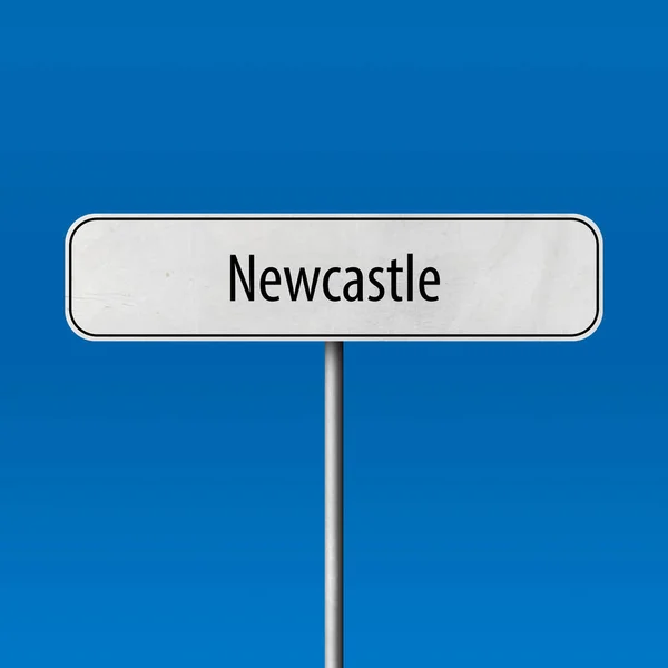 Newcastle Town Sign Place Name Sign — Stock Photo, Image