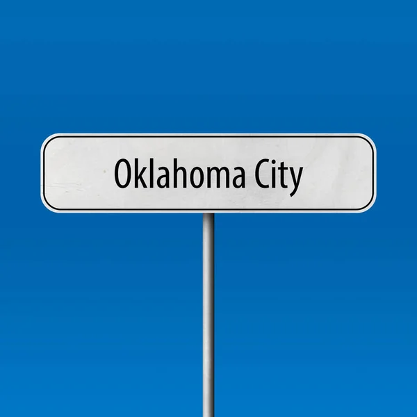 Oklahoma City Sinal Cidade Sinal Nome Lugar — Fotografia de Stock