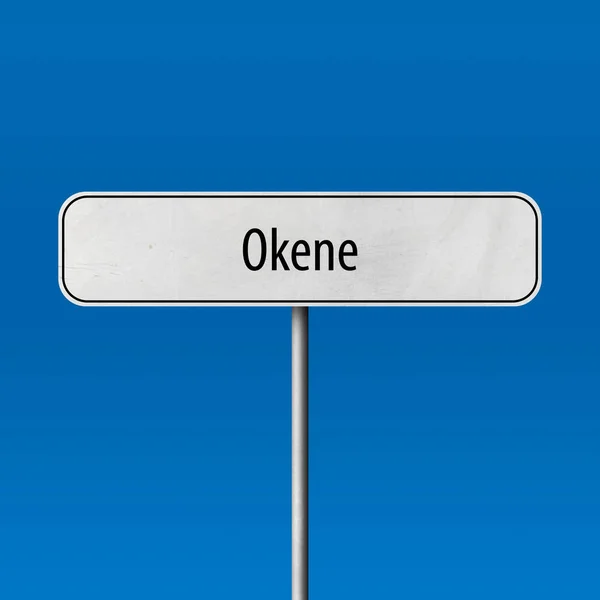 Okene Sinal Cidade Sinal Nome Lugar — Fotografia de Stock