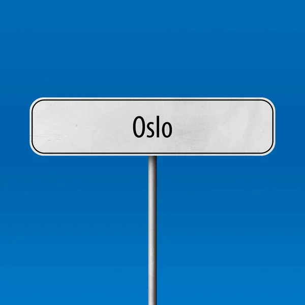 Oslo Znak Miasta Miejsce Nazwa Logowania — Zdjęcie stockowe