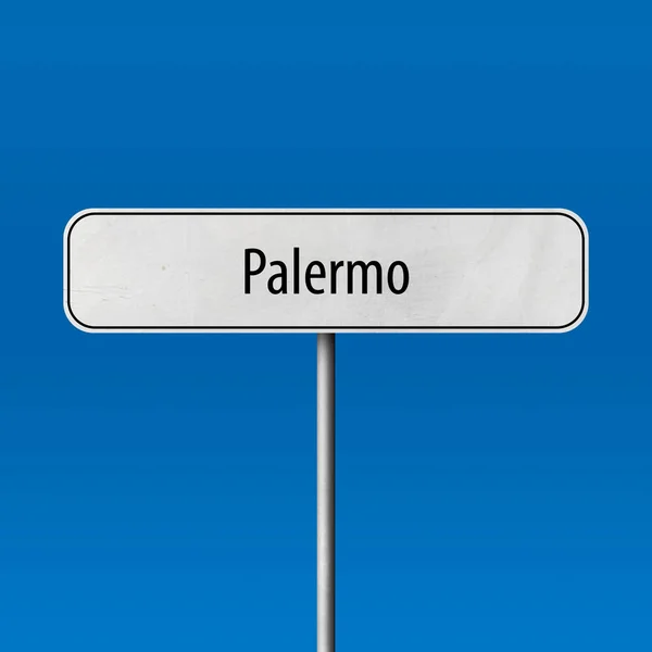 Palermo Signo Ciudad Signo Nombre Lugar — Foto de Stock