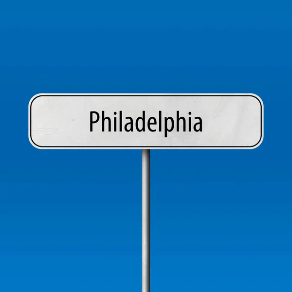 Philadelphia Města Znamení Místo Názvu Znamení — Stock fotografie