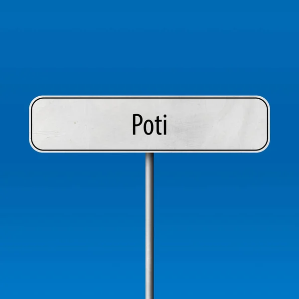 Poti Stad Teken Plaats Naam Teken — Stockfoto