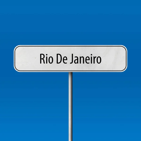 Rio Janeiro Town Sign Place Name Sign — Stock Photo, Image