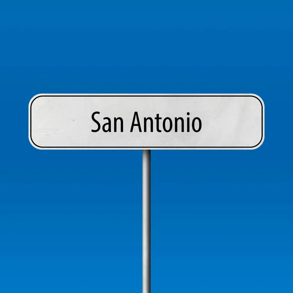 San Antonio Şehir Işareti Yer Adı Işareti — Stok fotoğraf