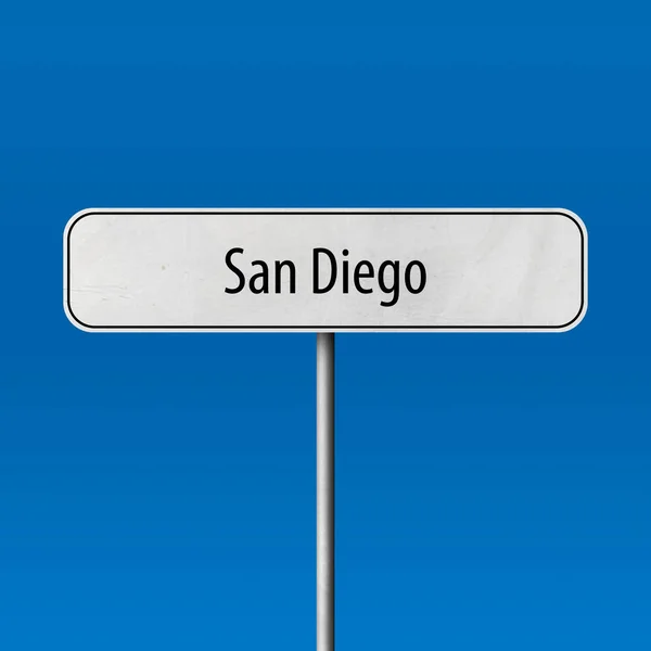 San Diego Města Znamení Místo Názvu Znamení — Stock fotografie