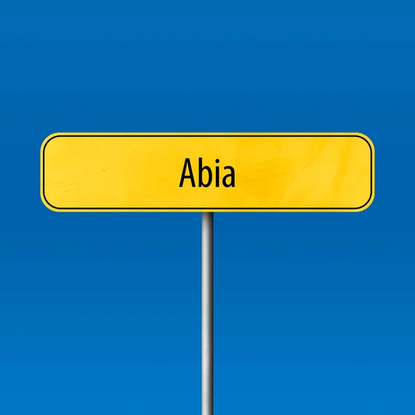Abia Πρόσημο Πόλη Τόπος Όνομα Σημάδι — Φωτογραφία Αρχείου