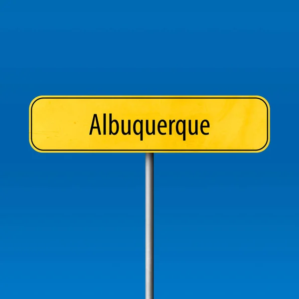 Albuquerque Cartello Della Città Cartello Del Nome Del Luogo — Foto Stock