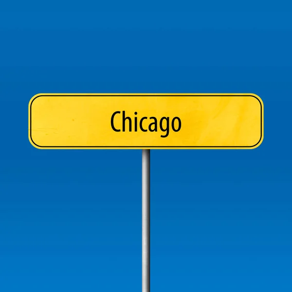 Chicago Town Sign Place Name Sign — Stock Photo, Image