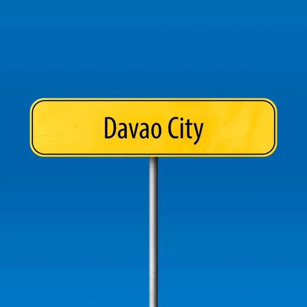 Davao City Şehir Işareti Yer Adı Işareti — Stok fotoğraf