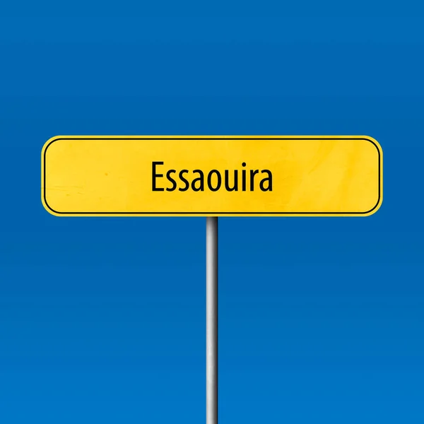 Essaouira Znak Miasta Miejsce Nazwa Logowania — Zdjęcie stockowe