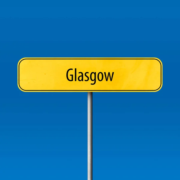 Glasgow Sinal Cidade Sinal Nome Lugar — Fotografia de Stock