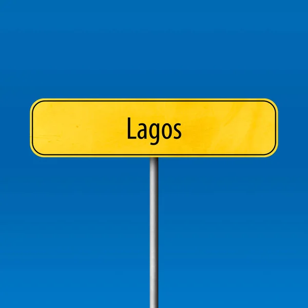 Lagos Town Sign Place Name Sign — Stock Photo, Image