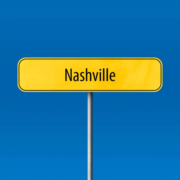 Nashville Znak Miasta Miejsce Nazwa Logowania — Zdjęcie stockowe