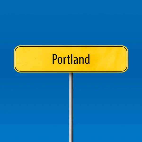 Portland Staden Tecken Plats Namn Tecken — Stockfoto