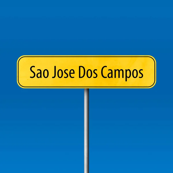 Sao Jose Dos Campos Ortsschild Ortsschild — Stockfoto