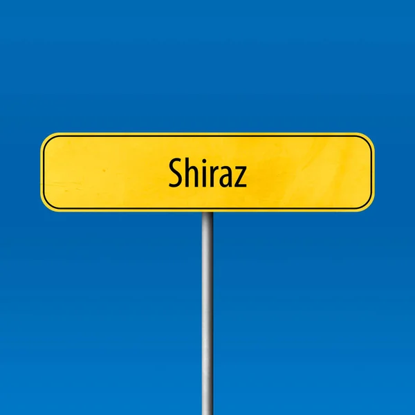 Shiraz Town Sign Place Name Sign — Stock Photo, Image