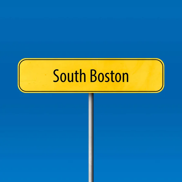 South Boston Cartello Della Città Segnaposto — Foto Stock