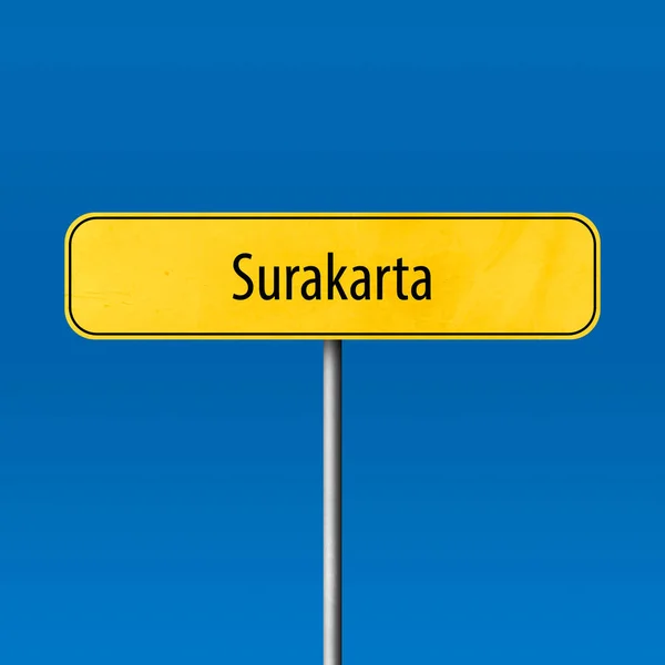 Surakarta Town Sign Place Name Sign — Stock Photo, Image