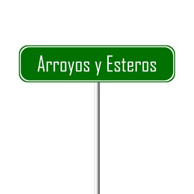 Arroyos y Esteros şehir işareti - yer-adı