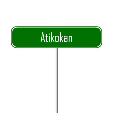Atikokan şehir işareti - yer-adı