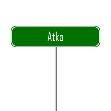 Atka şehir işareti - yer-adı
