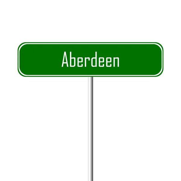 Město Aberdeen Místní Jméno Zaregistrovat — Stock fotografie