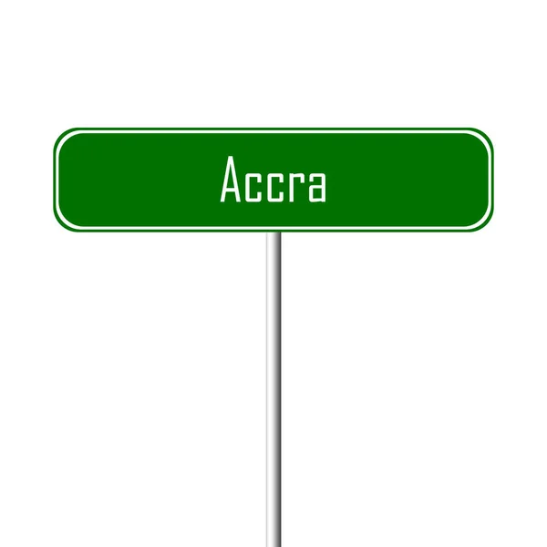 Signo Cidade Accra Signo Lugar Nome — Fotografia de Stock