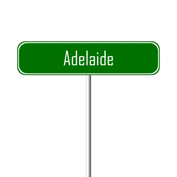 Znak Města Adelaide Místní Jméno Znamení — Stock fotografie