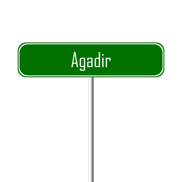 Agadir Staden Tecken Ortnamn Logga — Stockfoto