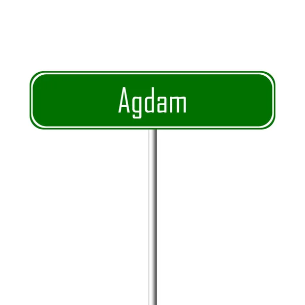 Signo Ciudad Agdam Signo Nombre Lugar — Foto de Stock
