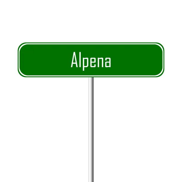 Alpena Señal Ciudad Signo Nombre Lugar — Foto de Stock