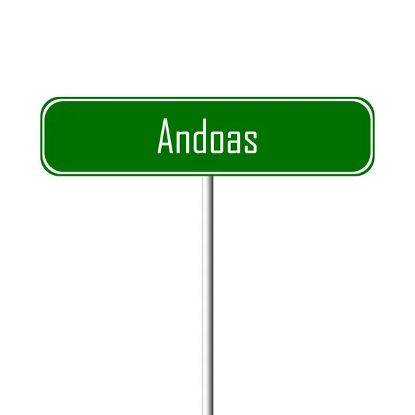 Andoas Town Sign Segnaposto — Foto Stock