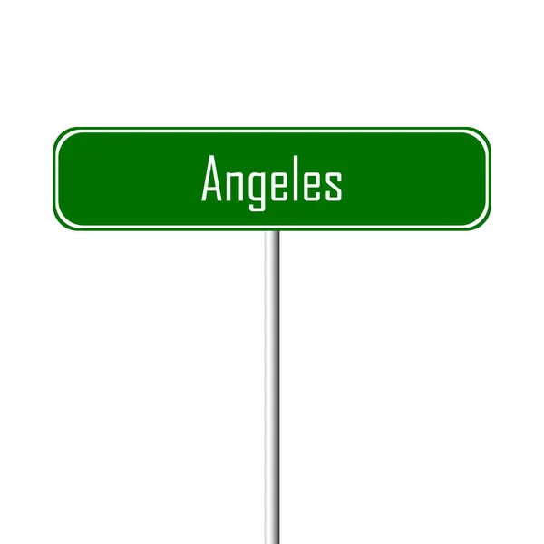 Angeles Town Sign Place Name Sign — Stock Photo, Image