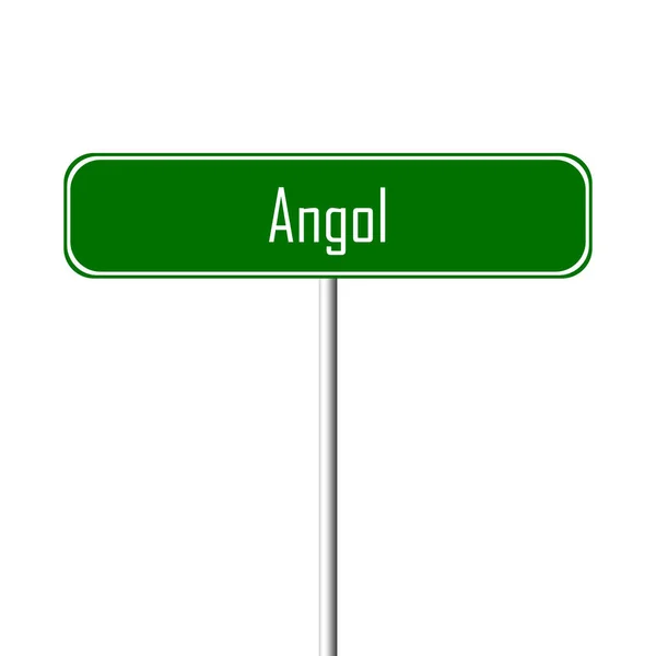 Angol Town Sign Place Name Sign — Stock Photo, Image