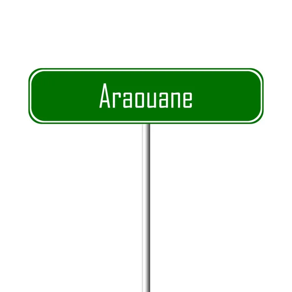 Araouane Town Sign Place Name Sign — Stock Photo, Image