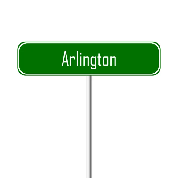 Arlington Staden Tecken Ortnamn Logga — Stockfoto