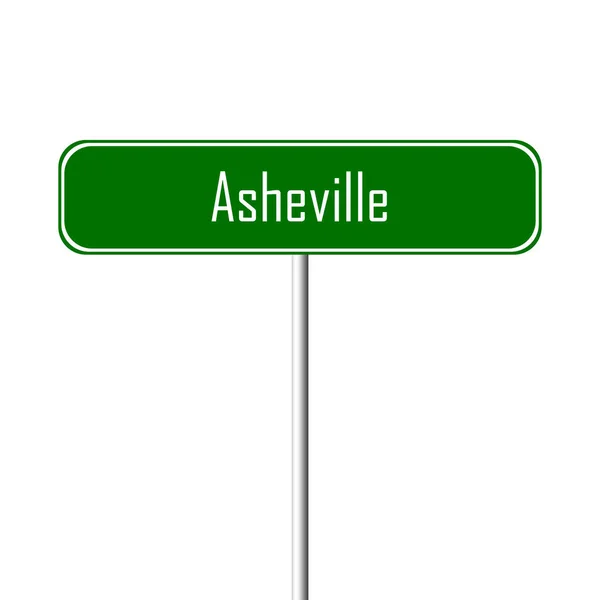 Znak Města Asheville Místní Jméno Znamení — Stock fotografie