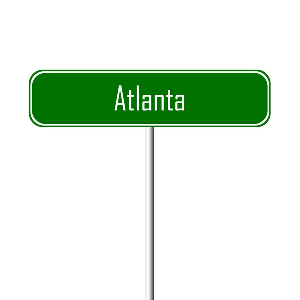 Atlanta Town Sign Sinal Nome Local — Fotografia de Stock