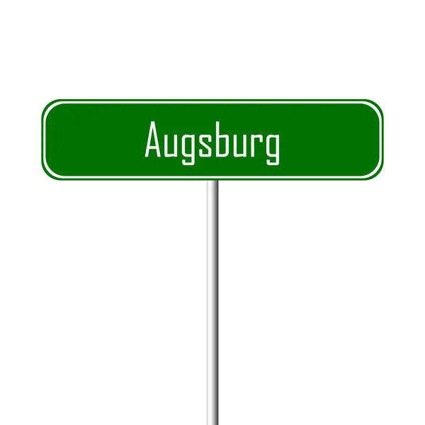 Міста Аугсбург Знак Назва Місця Знак — стокове фото