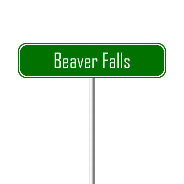 Πόλη Πτώσεων Beaver Υπογράψει Τοπωνύμιο Πινακίδα — Φωτογραφία Αρχείου