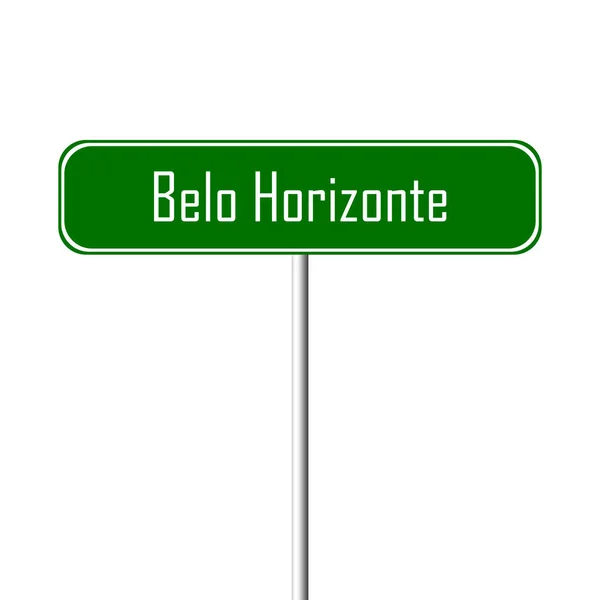 Sinal Cidade Belo Horizonte Nome Local — Fotografia de Stock