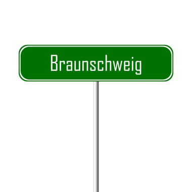 Braunschweig şehir işareti - yer-adı