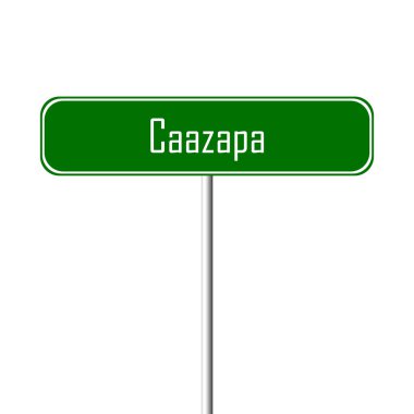 Caazapa şehir işareti - yer-adı