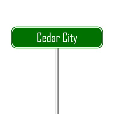 Cedar City şehir işareti - yer-adı