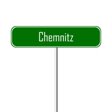 Chemnitz şehir işareti - yer-adı