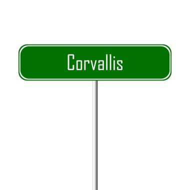 Corvallis şehir işareti - yer-adı