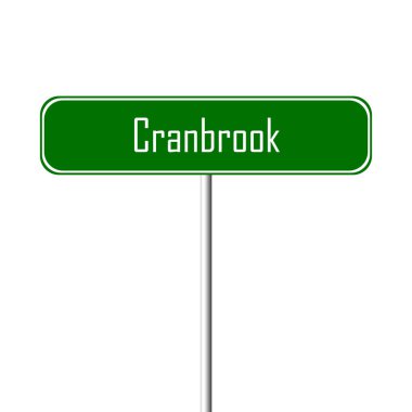 Cranbrook şehir işareti - yer-adı
